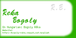 reka bogoly business card